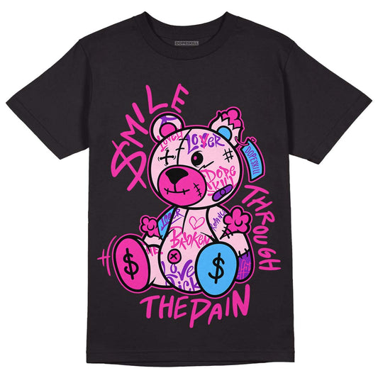 Dunk Low GS 'Triple Pink' DopeSkill T-Shirt Smile Through The Pain Graphic Streetwear - Black