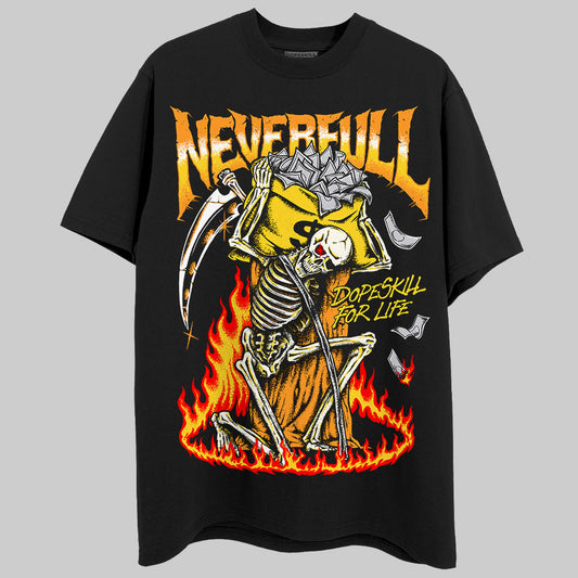 Jordan 4 Thunder DopeSkill T-Shirt NeverFull Graphic Streetwear - Black