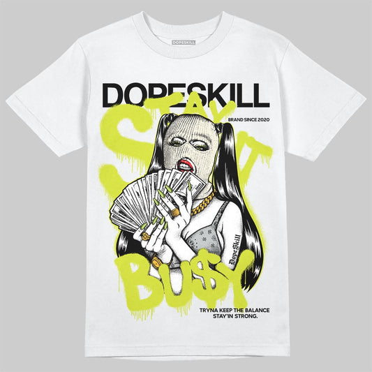 Air Max 90 x Patta Cyber and Particle Grey DopeSkill T-Shirt Stay It Busy Graphic Streetwear - White