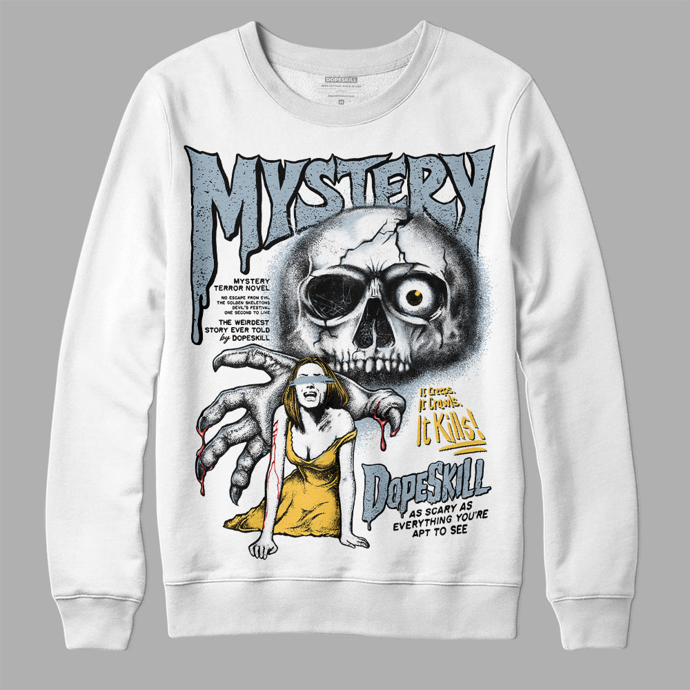 Jordan 13 “Blue Grey” DopeSkill Sweatshirt Mystery Ghostly Grasp Graphic Streetwear - White 