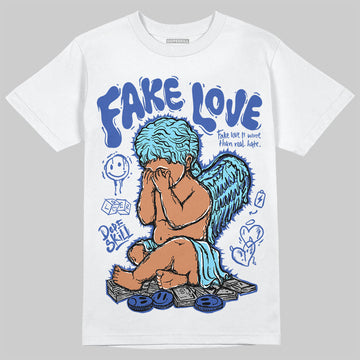 Dunk Low Argon DopeSkill T-Shirt New Fake Love Graphic Streetwear - White