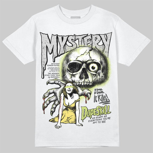Jordan 4 GS “Light Lemon Twist” DopeSkill T-Shirt Mystery Ghostly Grasp Graphic Streetwear - White