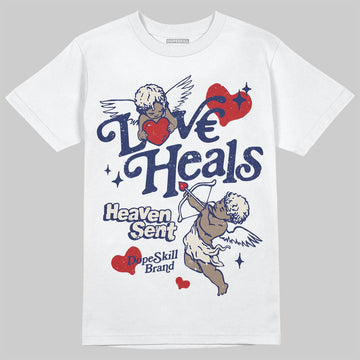 Jordan 11 “Rare Air” DopeSkill T-Shirt New Love Heals Graphic Streetwear - White 