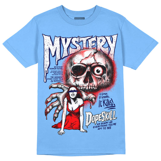 Jordan 9 Powder Blue DopeSkill Tropical Blue T-shirt Mystery Ghostly Grasp Graphic Streetwear