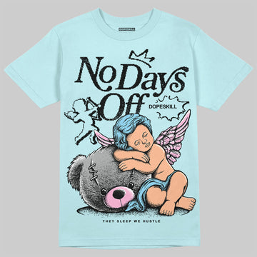 Dunk Low GS “Glacier Blue” DopeSkill Chambray T-shirt New No Days Off Graphic Streetwear