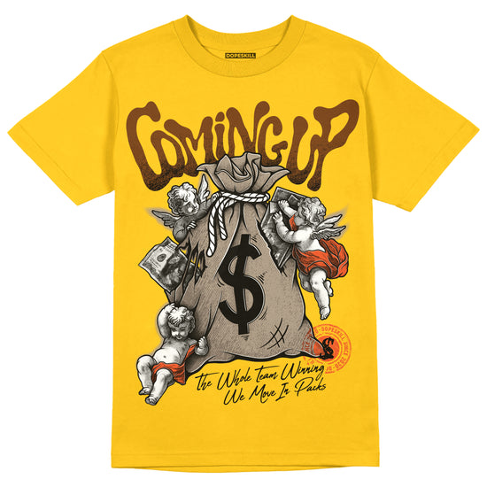 Yellow Sneakers DopeSkill Gold T-shirt Money Bag Coming Up Graphic Streetwear