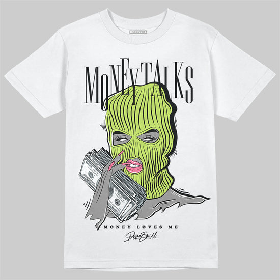 Jordan 13 Retro Bright Cactus DopeSkill T-Shirt Money Talks Graphic Streetwear - White