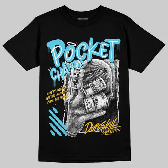 Jordan 11 Retro Gamma Blue (2025) DopeSkill T-Shirt Pocket Change Graphic Streetwear - Black