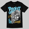 Jordan 11 Retro Gamma Blue (2025) DopeSkill T-Shirt Pocket Change Graphic Streetwear - Black