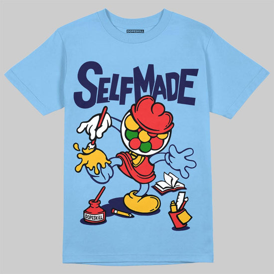 University Blue Sneakers DopeSkill T-Shirt Self Made Graphic Streetwear - Carolina Blue