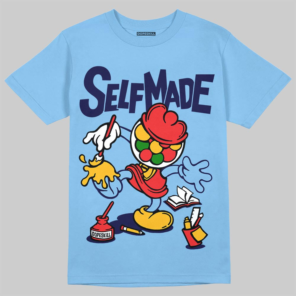 University Blue Sneakers DopeSkill T-Shirt Self Made Graphic Streetwear - Carolina Blue