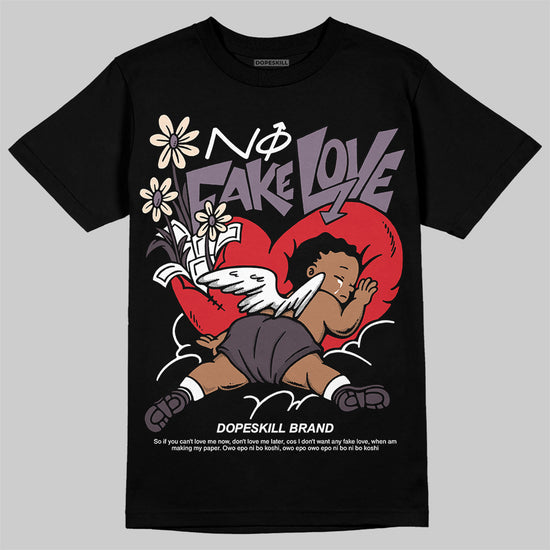 A Ma Maniere x Air Jordan 4 "Phantom" DopeSkill T-Shirt No Fake Love Graphic Streetwear - Black