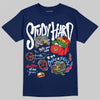 University Blue Sneakers DopeSkill T-Shirt Study Hard Graphic Streetwear - navy