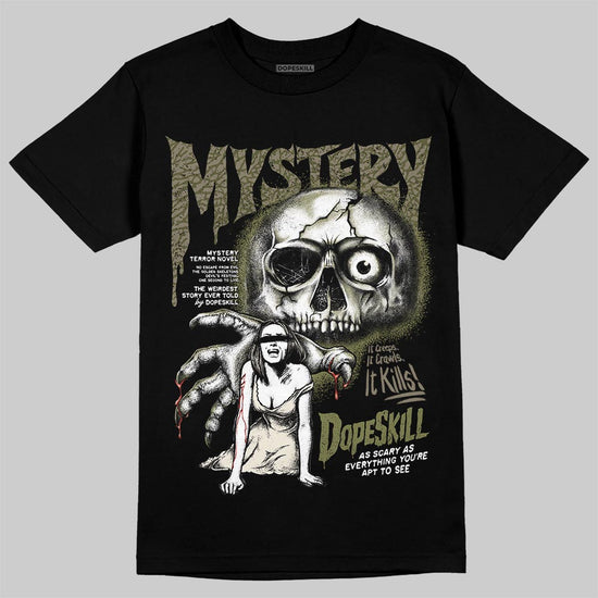 Jordan 3 “Medium Olive” aka “Family Affair” DopeSkill T-Shirt Mystery Ghostly Grasp Graphic Streetwear - Black