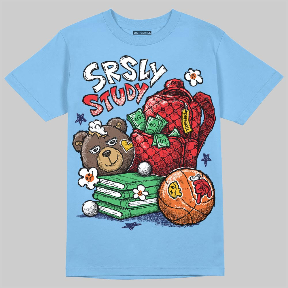 University Blue Sneakers DopeSkill T-Shirt SRSLY Study Graphic Streetwear - carolina Blue