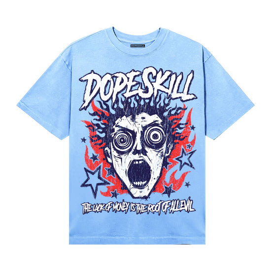 University Blue Sneakers DopeSkill T-Shirt Root of Evil Graphic Streetwear - carolina blue