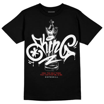 Jordan 14 "Black/White" DopeSkill T-Shirt King Chess Graphic Streetwear - Black 