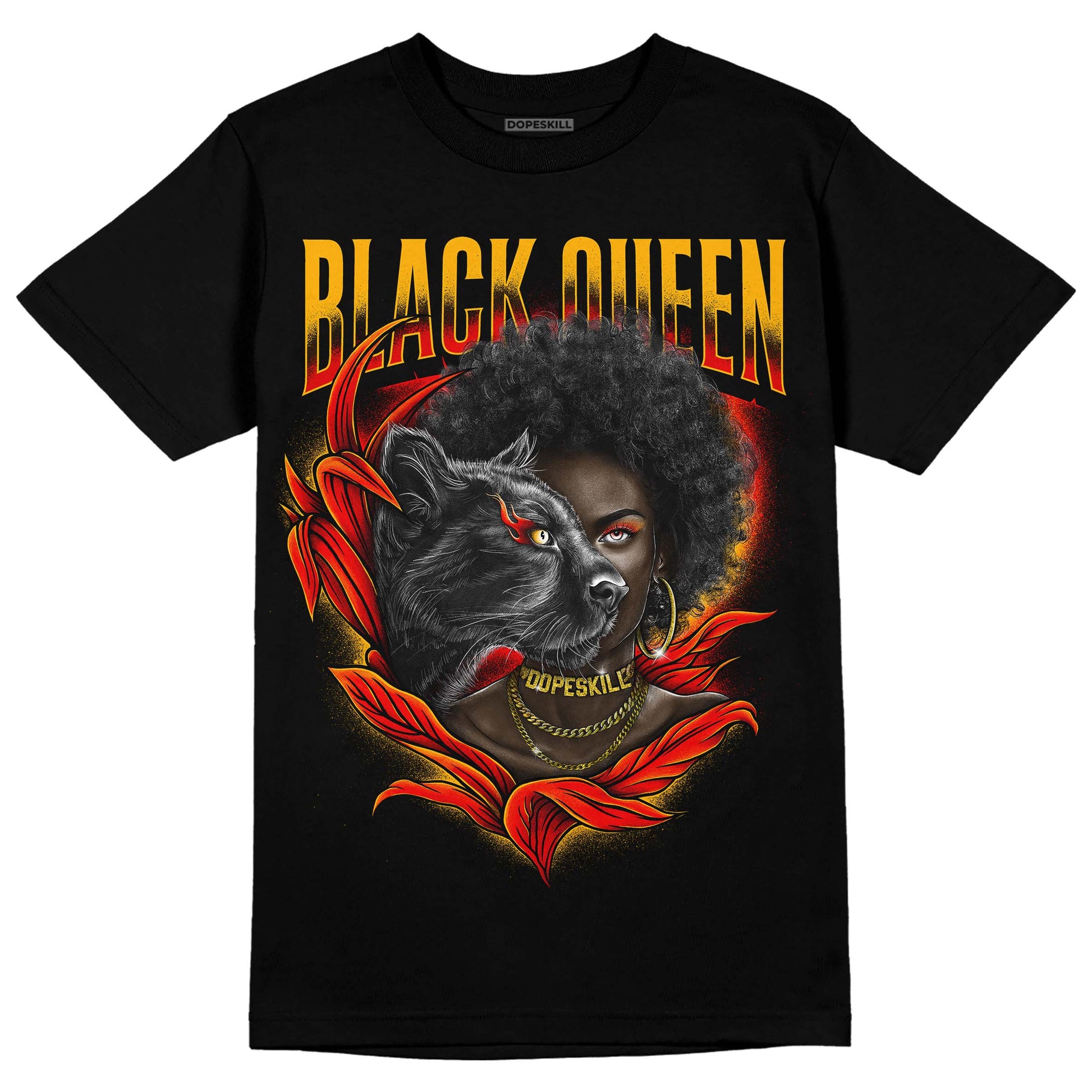 Red Sneakers DopeSkill T-Shirt New Black Queen Graphic Streetwear - Black