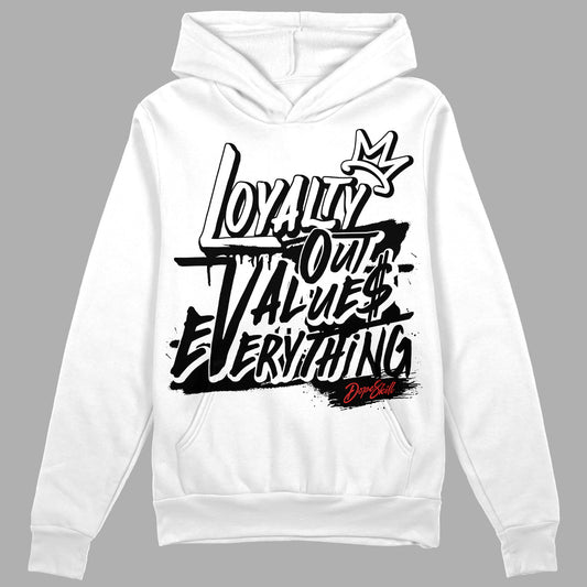 Jordan 1 High OG “Black/White” DopeSkill Hoodie Sweatshirt LOVE Graphic Streetwear - White 