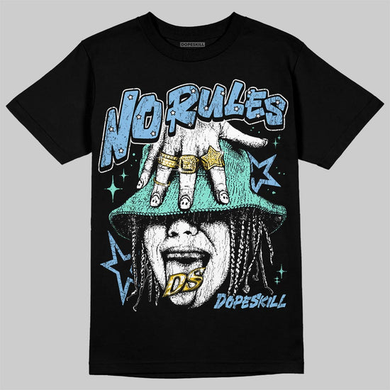 University Blue Sneakers DopeSkill T-Shirt No Rules Graphic Streetwear - black