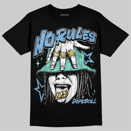 University Blue Sneakers DopeSkill T-Shirt No Rules Graphic Streetwear - black