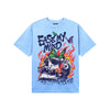 University Blue Sneakers DopeSkill T-Shirt Ease My Mind Graphic Streetwear - Carolina Blue