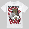 SB Dunk Low “Dark Team Red/Olive Flak” DopeSkill T-Shirt Stay It Busy Graphic Streetwear - White