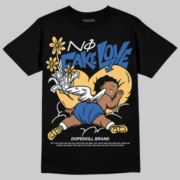 Travis Scott x Air Jordan 1 Low OG “Canary” DopeSkill T-Shirt No Fake Love Graphic Streetwear - Black