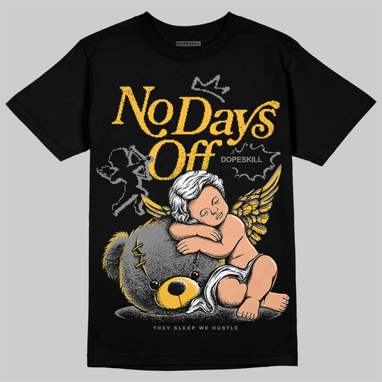 New Balance 9060 Varsity Gold (GS) DopeSkill T-Shirt New No Days Off Graphic Streetwear - Black