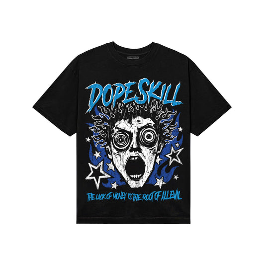 University Blue Sneakers DopeSkill T-Shirt Root of Evil Graphic Streetwear - Black