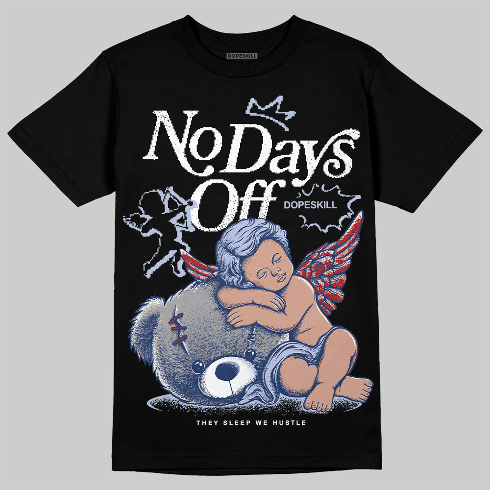 Jordan 6 Retro 'White And Midnight Navy' DopeSkill T-Shirt New No Days Off Graphic Streetwear - Black