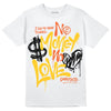 Yellow Sneakers DopeSkill T-Shirt No Money No Love Typo Graphic Streetwear - WHite