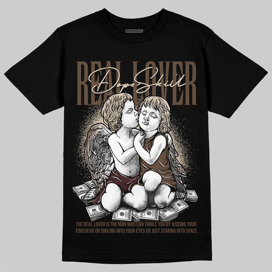A Ma Maniére x Air Jordan 4 “Dark Mocha” DopeSkill T-Shirt Real Lover Graphic Streetwear - Black