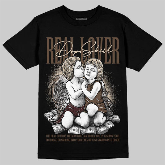 A Ma Maniére x Air Jordan 4 “Dark Mocha” DopeSkill T-Shirt Real Lover Graphic Streetwear - Black