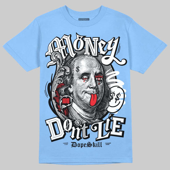 Vans Knu Stack Vintage Satin Dream Blue DopeSkill Blue T-shirt Money Don't Lie Graphic Streetwear