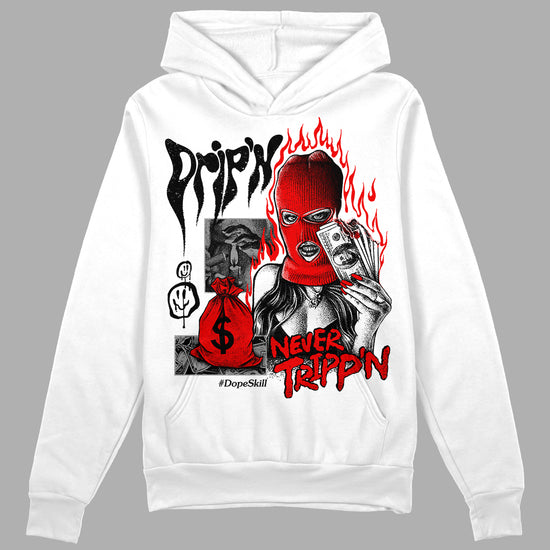 Dunk Low Panda White Black DopeSkill Hoodie Sweatshirt Drip'n Never Tripp'n Graphic Streetwear - White