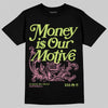 Chase B x Travis Scott x Jordan Jumpman Jack DopeSkill T-Shirt Money Is Our Motive Typo Graphic Streetwear - Black