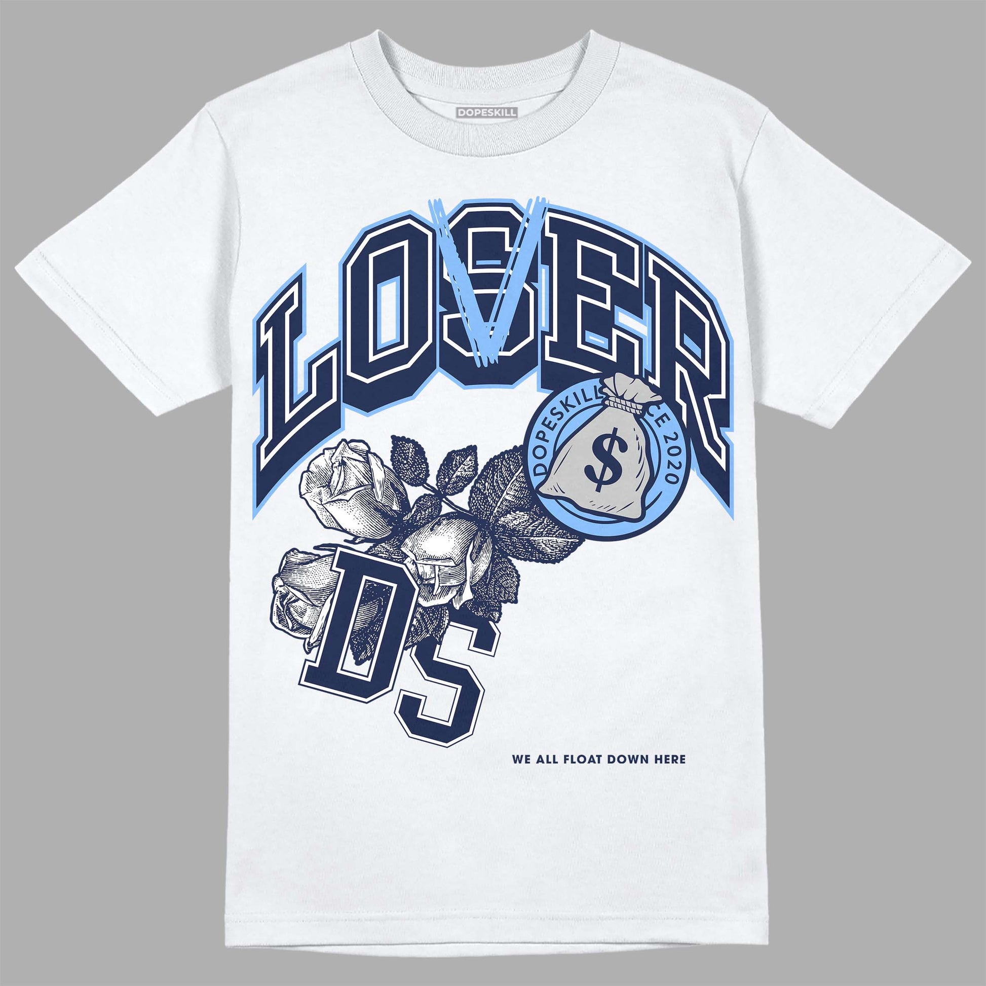 Jordan 5 Midnight Navy DopeSkill T-Shirt Loser Lover Graphic Streetwear