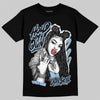 Jordan 40 “Blue Suede” DopeSkill T-Shirt New H.M.O Graphic Streetwear - Black