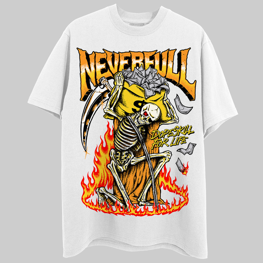 Jordan 4 Thunder DopeSkill T-Shirt NeverFull Graphic Streetwear - White