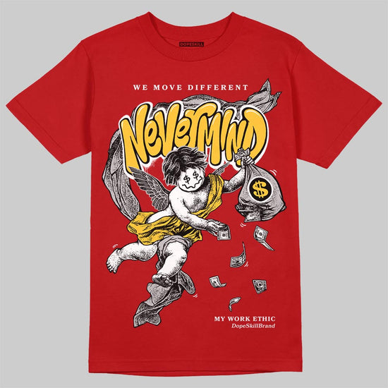 Jordan 14 Retro Ferrari (2025) DopeSkill T-Shirt Nevermind Graphic Streetwear - Red