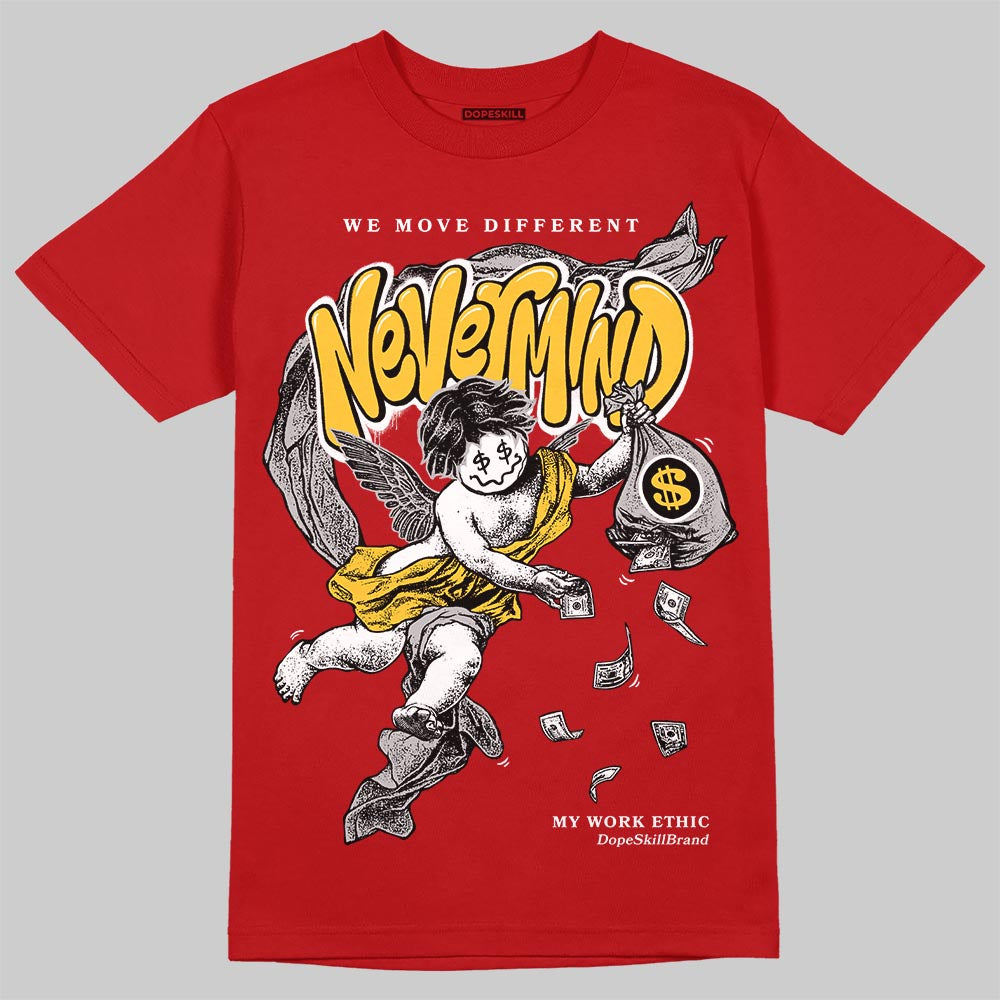 Jordan 14 Retro Ferrari (2025) DopeSkill T-Shirt Nevermind Graphic Streetwear - Red