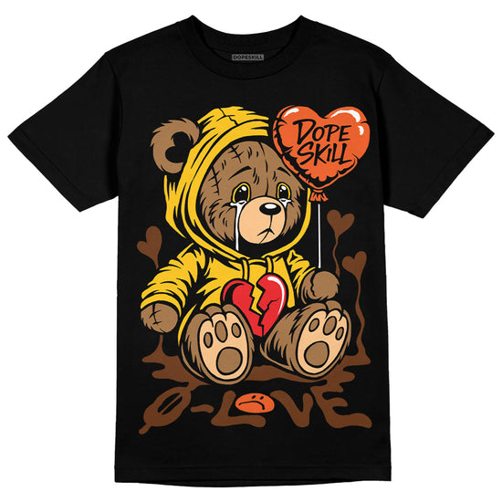 Yellow Sneakers DopeSkill T-Shirt Broken Bear Graphic Streetwear - Black