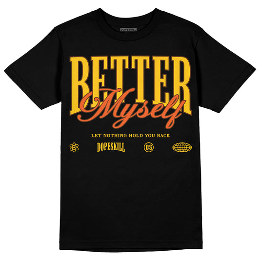 Yellow Sneakers DopeSkill T-Shirt Better Myself Graphic Streetwear - Black