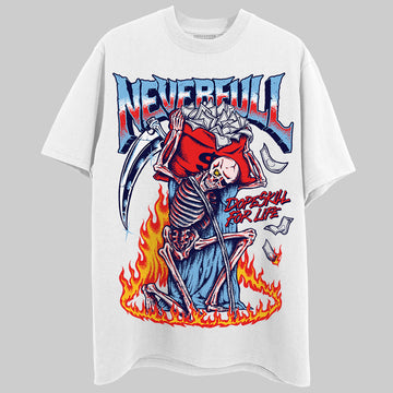 University Blue Sneakers DopeSkill T-Shirt NeverFull Graphic Streetwear - White 