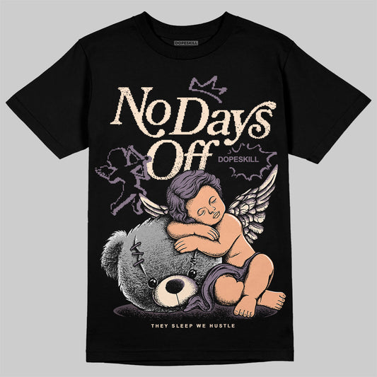 A Ma Maniére x Air Jordan 3 Black Violet Ore DopeSkill T-Shirt New No Days Off Graphic Streetwear - Black