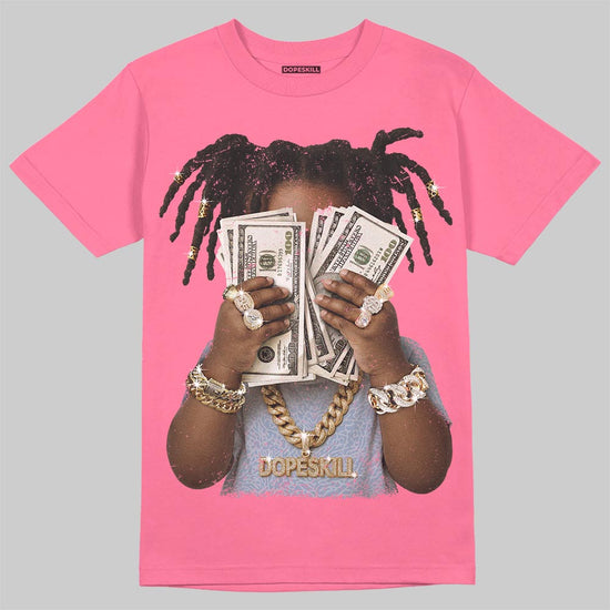 Jordan 3 GS “Cobalt Bliss” DopeSkill T-Shirt Rich Youth Graphic Streetwear  - Safety Pink