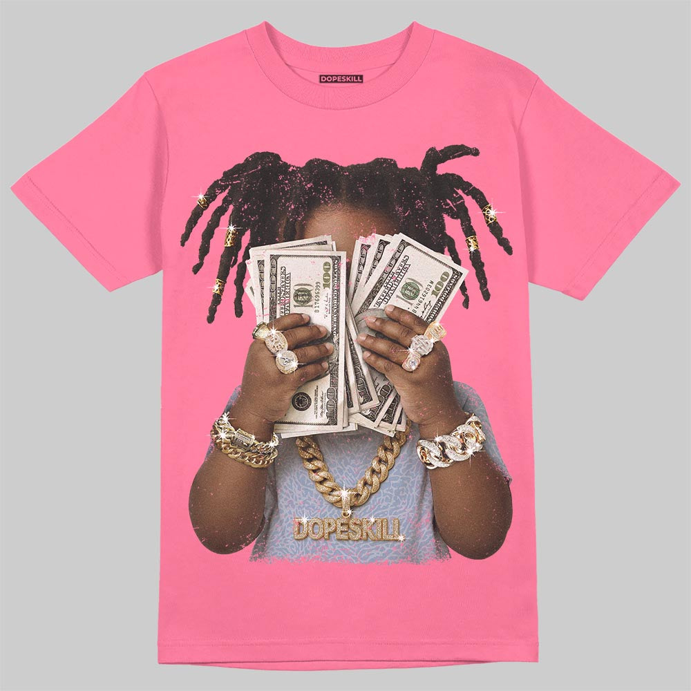 Jordan 3 GS “Cobalt Bliss” DopeSkill T-Shirt Rich Youth Graphic Streetwear  - Safety Pink