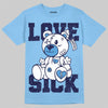 University Blue Sneakers DopeSkill T-Shirt Love Sick Graphic Streetwear - Carolina Blue