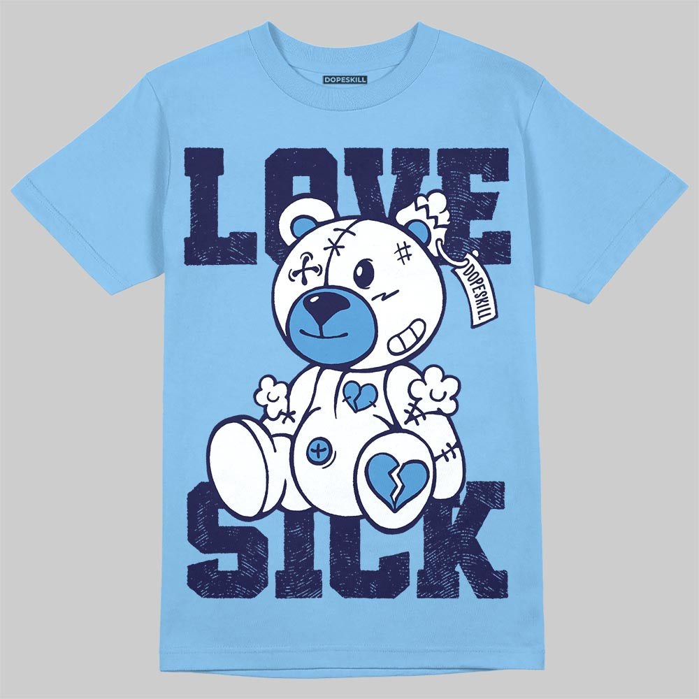 University Blue Sneakers DopeSkill T-Shirt Love Sick Graphic Streetwear - Carolina Blue